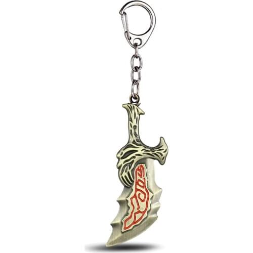 Game God Of War Keychain OLYMPUS KRATOS Metal Key Rings Blades of Chaos Kids Gift Chaveiro Key Chain Jewelry