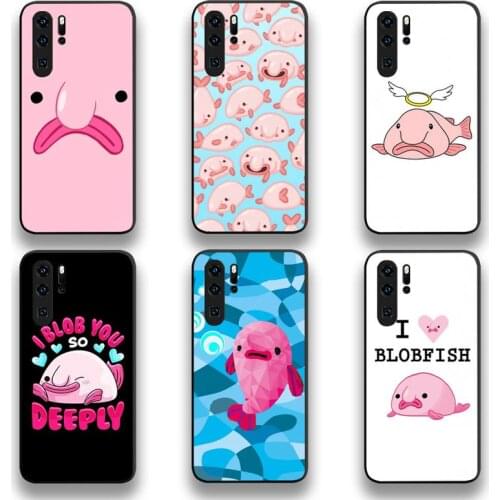 Cute Blobfish Phone Case For Huawei P20 P30 P40 lite E Pro Mate 40 30 20 Pro P Smart 2020