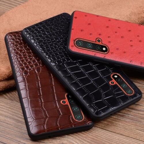 Luxury Genuine Leather Case For Huawei Nova 5 Pro 5i Crocodile Pattern 360 Full Protect Back Case