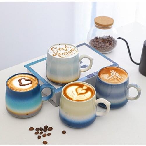 European Ceramic Mug Coffee Cup creative large capacity water cup couple latte coffee cup coffee mugs