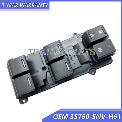Power Window Master Control Switch OEM 35750-T0A-H01 35750T0AH01 Compatible With HONDA