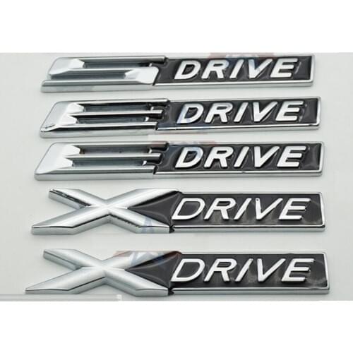 Chrome Letters SDRIVE EDRIVE XDRIVE Trunk Fender Badge Emblem Badges Emblems for BMW 1 3 4 5 6 7 Series X1 X3 X4 X5 X6 Z4 GT