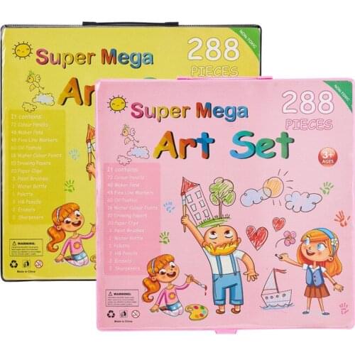 258 Paintbrush Children Deluxe watercolor pen set Crayon oil painting stick Painting tools