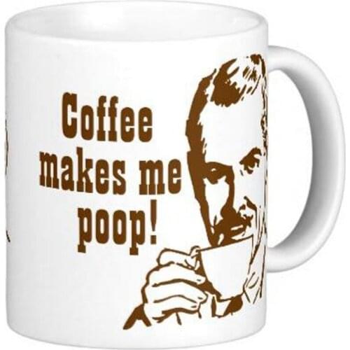Coffee Makes Me Poop High Quality White Coffee Mugs Tea Mug Customize Gift By LVSURE Ceramic Mug Travel Coffee Mugs