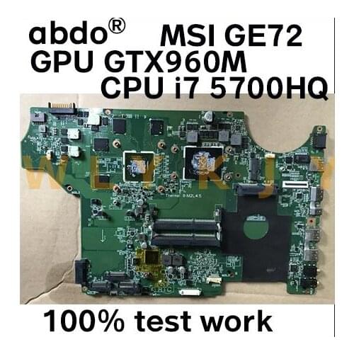MS-1795 MS-16J2 For MSI GE72 notebook motherboard MS-16J21 MS-17951 motherboard CPU i7 5700HQ GPU GTX950M GTX960M 100% test work