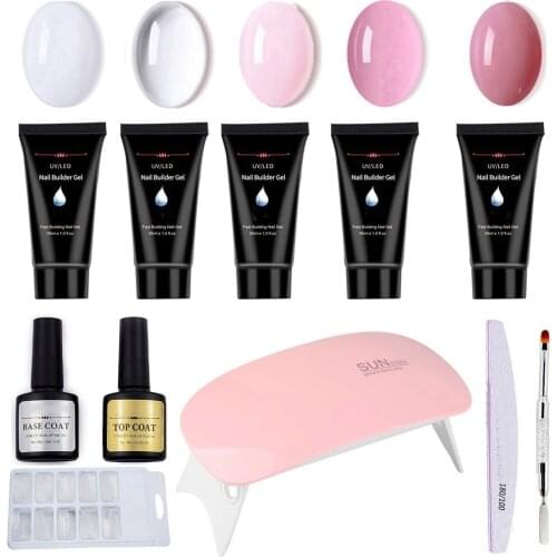 Nail Set UV LED Lamp Dryer With 12pcs Nail Gel Polish Kit Soak Off Tools Set electric Nail drill Nail Art Gel FD