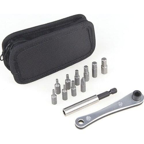 Bicycle Repair Tool Kits 10In1 Bike Ratchet Wrench Hex Keys Cross T25 T10 Cycling Repair Tools Alloy Steel