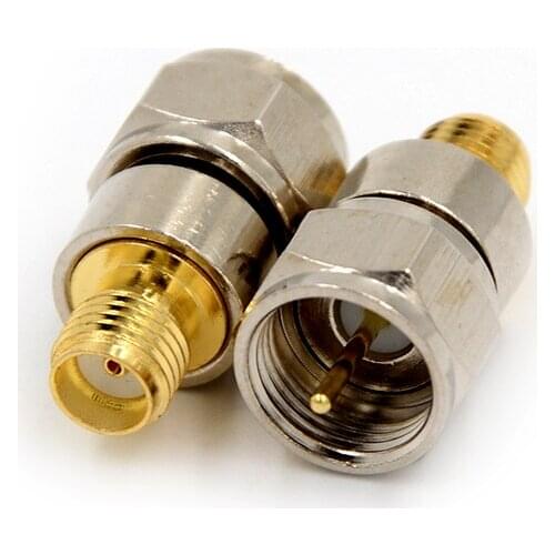 Nickel&Gold Plated F Type Male Plug To SMA Female Jack Straight RF Coaxial Adapter Connector