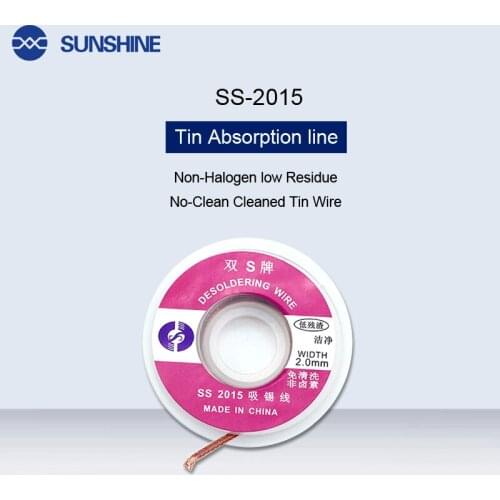 SS-2015 Tin Absorption line 2.0mm Desoldering Braid Solder Mainboard Clean Tin Wire BGA Soldering Wire Tin Absorption line