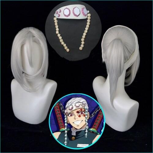 Anime Demon Slayer Kimetsu No Yaiba Uzui Tengen Headwear Headband Cosplay Props Accessories Handmade