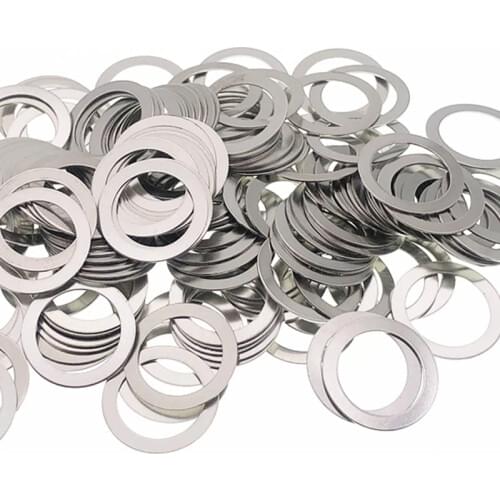 10pcs 50mm inside diamet stainless steel ultra thin washers metal washer meson gasket 55mm-57mm outer DIA 1.2mm-2.5mm thick