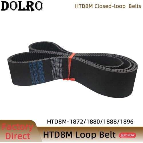 HTD 8M synchronous belt C=1872/1880/1888/1896width 15/20/25/30/40/50mm Teeth234 235 236 237 HTD8M Timing Belt 1872-8M 1880-8M