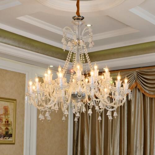 LED crystal chandelier crystal drop lighting luxury hotel living room villa loft Chandelier lights glass crystals for chandelier