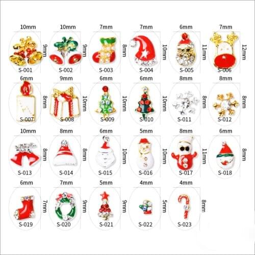 20PCS Gold Silver Metal Cristal nails 3d Diamonds Nail Art Christmas Decorations Nails Glitter Rhinestones Nail Supplies Jewelry