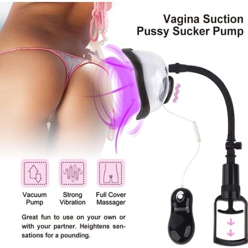Vibrating Clit Vibrator Remote Nipple Enlarge Vacuum Pump Cover Adults Sex Toys Pussy Pump For Vagina Clitoris Sucker For Women