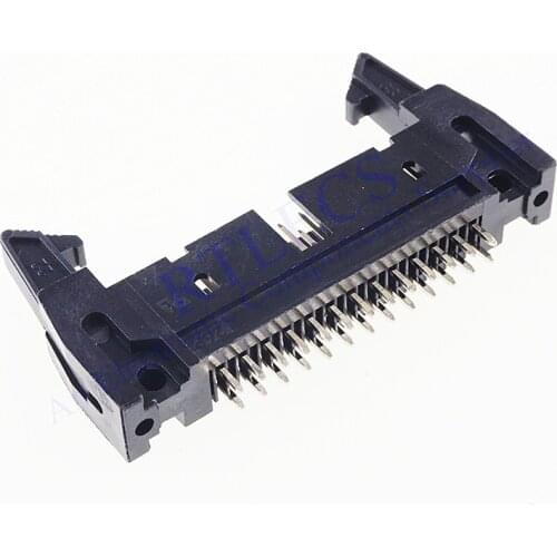 10pcs Ejector Box Header 2.0mm 26 Pin 2x13P 2.0x2.0mm Right Angle Shrouded Long Latches Straight Through Hole Mount