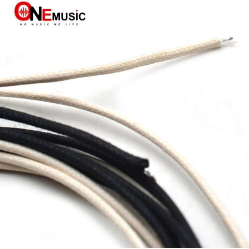 20 Meter Vintage-style Guitar Wire Waxed Covered Pre-tinned 7-strand Pushback Guitar Parts Instrument Cable (10-White/10-Black)