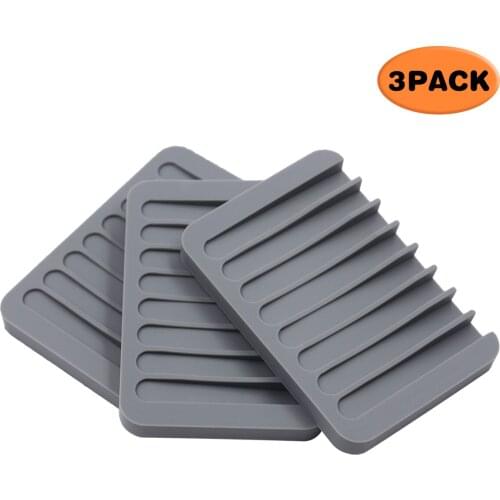 3PCS Soap Dish Waterfall Holder Tray Saver Drainer Keep Soap Bars Dry Clean Easy Cleaning for kitchen Bathroom