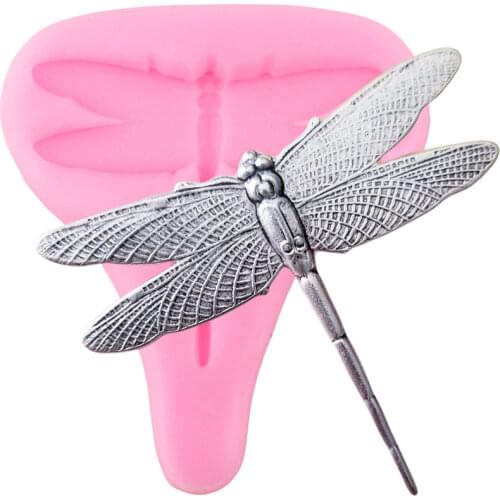 3D Dragonfly Silicone Molds Candy Polymer Clay Chocolate Gumpaste Moulds Insect Cupcake Topper Fondant Cake Decorating Tools