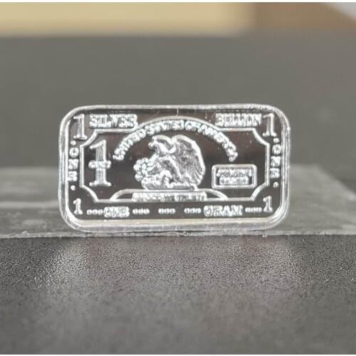 Pure Silver Bullion Bar United States Of America Mint 1 gram pure silver Eagle bar A030