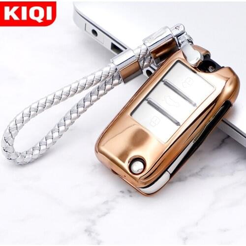 Soft TPU Car Folding Flip Key Case Cover Shell Keychain for Roewe RX5 MG3 MG5 MG6 MG7 MG ZS GT GS 350 360 750 W5 Protector
