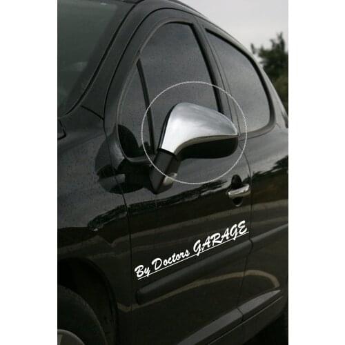 Bat Mirror Cover For Peugeot 207 Chrome Grey Wing Case Covers Body Kit Rearview Auto Car Styling Accessory