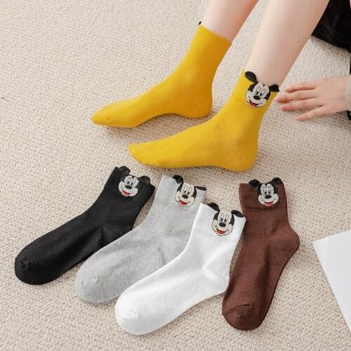 Disney childrens cartoon Minnie Mickey socks cartoon middle tube boys and girls sports socks student adult men and women socks