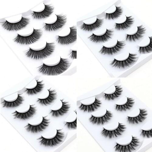 DOCOCER 40 pairs 3D Mink Lashes Natural Long False Eyelashes Dramatic Volume Fake Lashes Makeup Extension Eyelashes