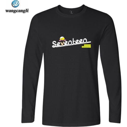 Seventeen 17 Kpop Youth Groups T Shirt Women/Men fashion Funny T-shirt Tops Long Sleeve Cotton O-Neck Tshirt T Shirts Plus Size