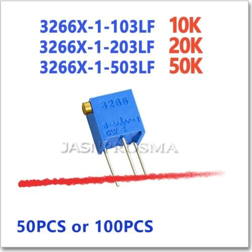 JASNPROSMA 3266X 50PCS 100PCS 10K 20K 50K 103 203 503 Precision Adjustable