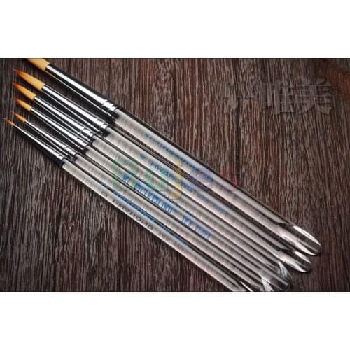 HWAHONG Artist Detail Lettering Paint Brushes Pointed Round Brush 368 Series,Synthetic fiber nylon hair,No. 0, 1, 2, 3, 4, 5