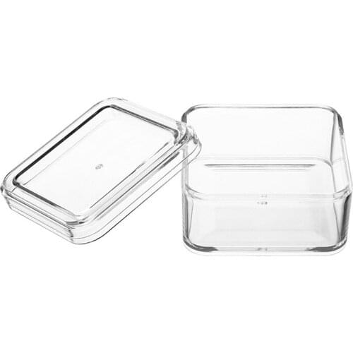 Square Transparent Cosmetic Jewelry Box Storage Box Desktop Finishing Box Acrylic Skin Care Organizer Makeup Rack