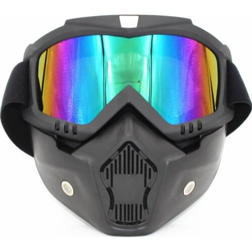Anti-fog Men Women Ski Snowboard Mask Snowmobile Skiing Goggles Windproof Motocross Protective Glasses Safety with Mouth Filter