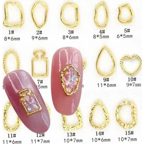 Metal Rivet Nail Art Decoration Studs Mix Style Stars Moon Gold Silver Strass Jewelry 3D Charms Accessories Nail Decor Random