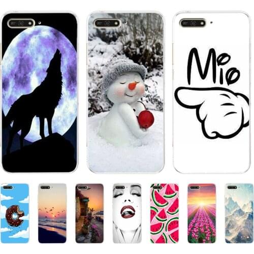 Soft Case For Silicone Back Cover For Cute Phone Cases Cover Bumper for Huawei Honor 7a 7c 5.7 7a Pro 5.7 7x 7s 7a 5.45 y5 2018