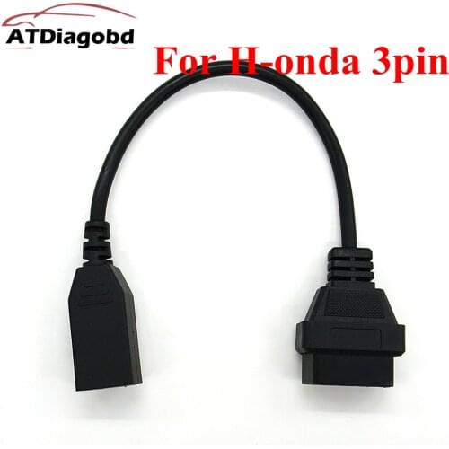 2021 New Hot Sell OBD 2 Cable for Honda 3pin OBD1 Adapter OBD2 OBDII for Honda 3 Pin To 16 Pin Connector Compatible