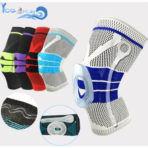 NEW Knee Patella Protector Brace Silicone Spring Knee Pad Sports Knee Pads Basketball Running Kneepad Tactical Kneecap Equipment