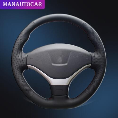 Auto Braid On The Steering Wheel Cover for Peugeot 308 2012-2014 Car-styling Interior Accessories Car Steering Wheel Covers