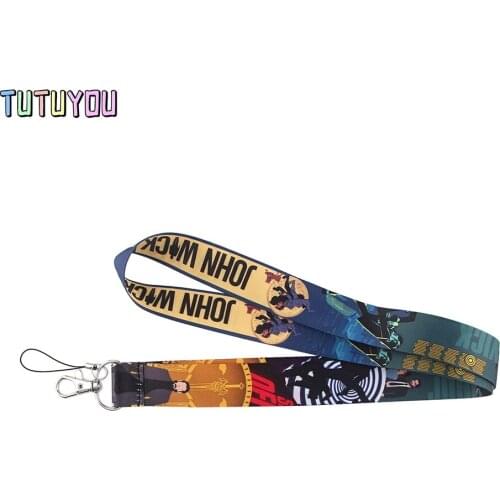PC2388 Movie John Wick Creative Lanyard Badge ID Lanyards Mobile Phone Rope Key Lanyard Neck Straps Accessories