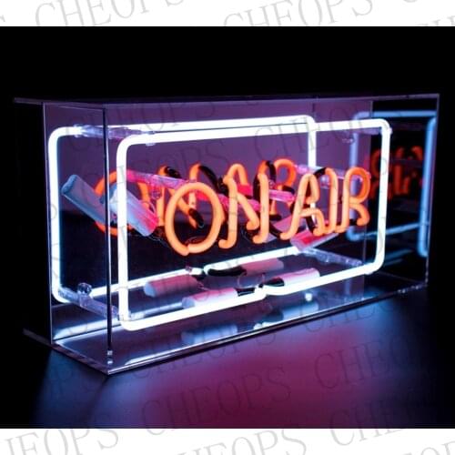 On Air Acrylic Box Gift Neon Signs Real Glass Tube Beer Bar Pub Bedroom Wall Homeroom Girlsroom Party Decor Lamp 14x5
