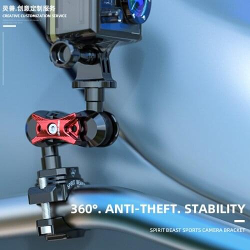 Suitable for Gopro Sports Camera Bracket Motorcycle Riding Equipment Yi Dji Osmo Action Insta360 Sports Camera Handlebar Holder