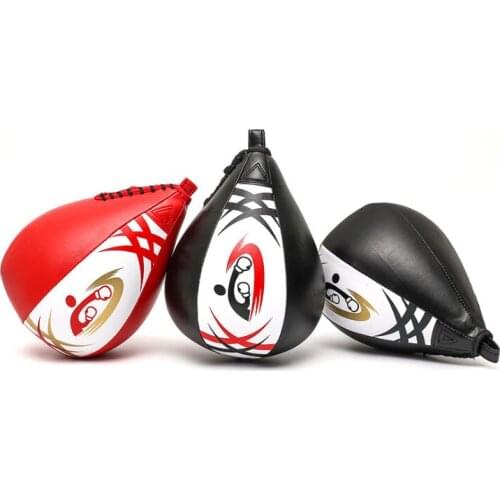 Speed Ball Boxing Genuine Leather MMA Muay Thai Training Punching Dodge Striking Bag Kit Hanging Swivel Workout