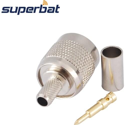 Superbat TNC Crimp Plug RF Coaxial Connector for Cable RG58 RG142,LMR195