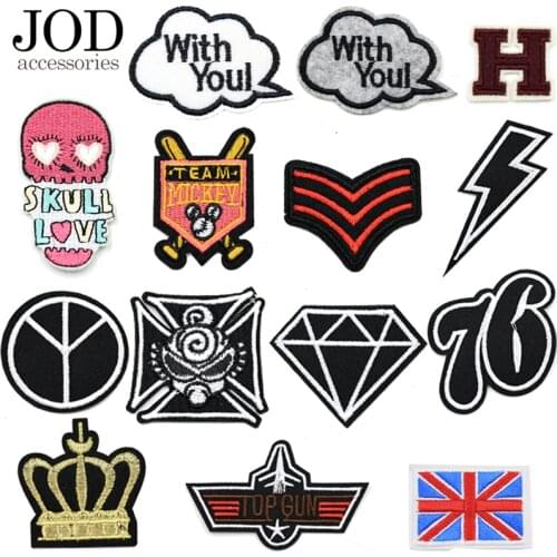 JOD Brand Embroidery Thermo Adhesive Patches for Clothing Iron on Ironing Applications for Clothes Military Army Appliques Tops