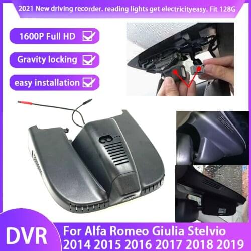 HD 1600P Plug and play Car DVR Wifi Video Recorder Dash Cam Camera For Alfa Romeo Giulia Stelvio 2014 2015 2016 2017 2018 2019