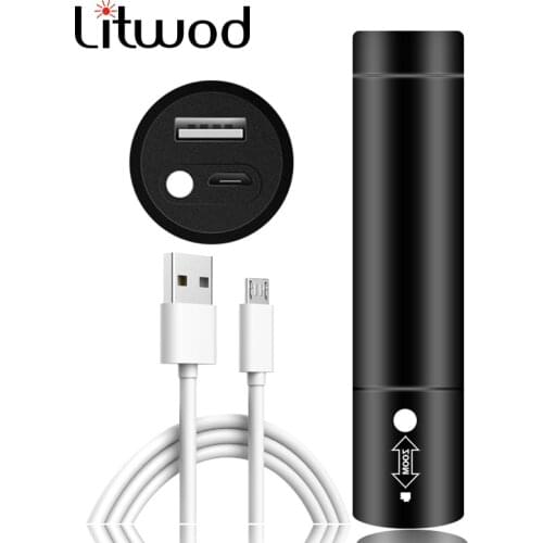 High Quality Built in 18650 Battery Led Head Flashlight Lamp XM-L T6 Torch Usb Rechargeable 2 in 1 Power Bank Bike Light Lantern