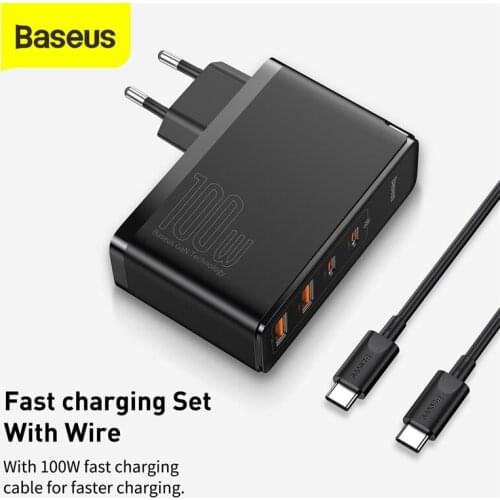 Cargador 100W GaN USB Type C Charger PD QC Quick Charge 4.0 3.0 USB-C Type-C Fast Charging Charger For iPhone 12 Pro Max Macbook