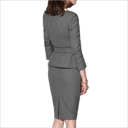 2021 Summer Womens Sets Stand-alone Lapel Double-breasted Two-piece Temperament Commuter Professional Ladiest Skirt W03