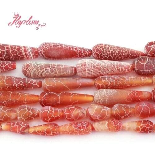 Free Shipping Drop Frost Cracked Multicolor Red Agates Natural Stone For DIY Women Necklace Bracelet Jewelry Making Strand 15"