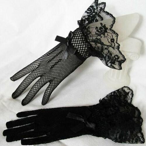 1 Pair Women Lace Gloves Party Ladies Outdoor Anti UV Sun Mitten Casual Fashion Accessories Summer Mittens New wholesale